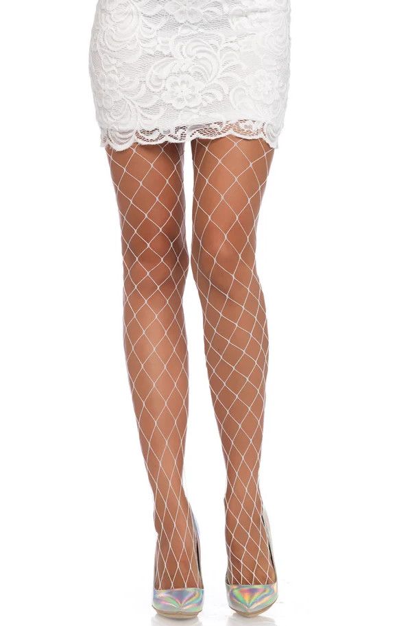 Fence Net Tights - White