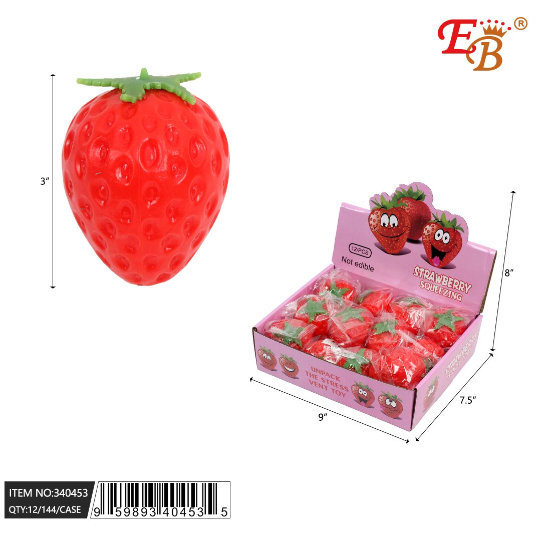 Strawberry Squishy 3" - Single