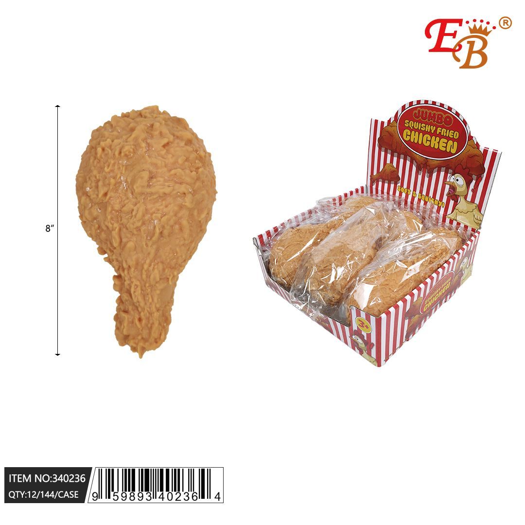 Squishy Chicken Leg 8" Jumbo - Single