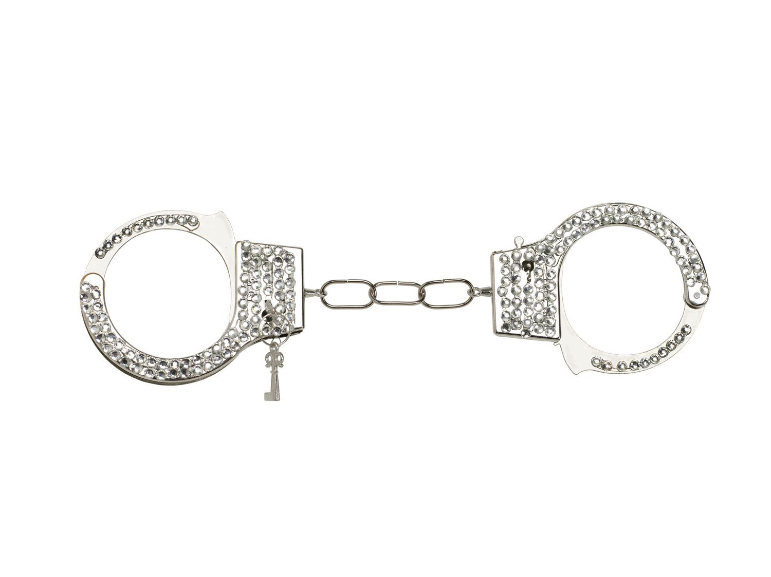 Rhinestone Handcuffs, Color: Silver