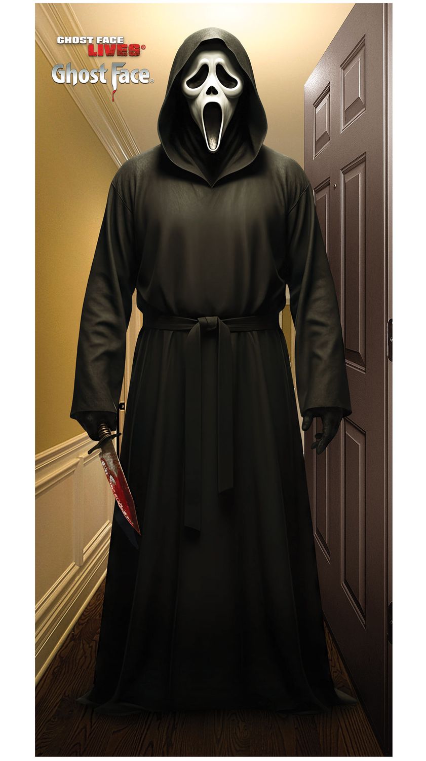 Fabric Door Cover - Ghost Face 36" X 80"
