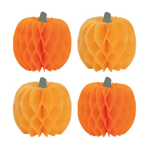 Pumpkin Shaped Honeycomb 3" - 4 Ct