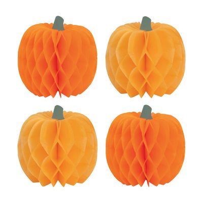 Pumpkin Shaped Honeycomb 3" - 4 Ct
