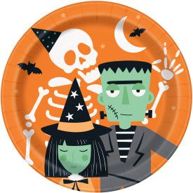Spooky Skeletons  9" Dinner Plates 8ct