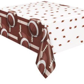 Football Party Rectangular Plastic Table Cover 54" x 84"