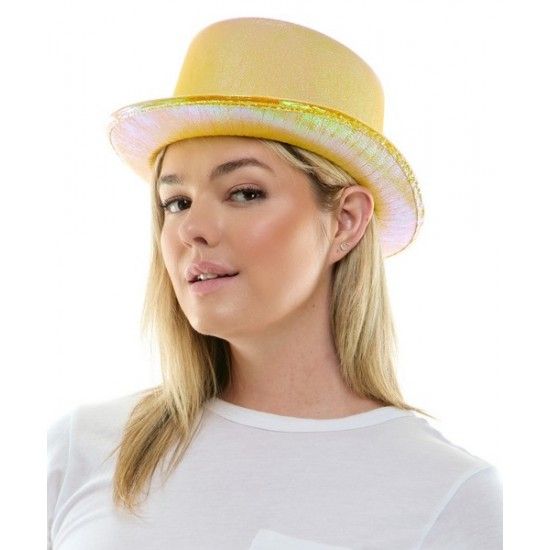 Metallic Opal Top Hat - Yellow