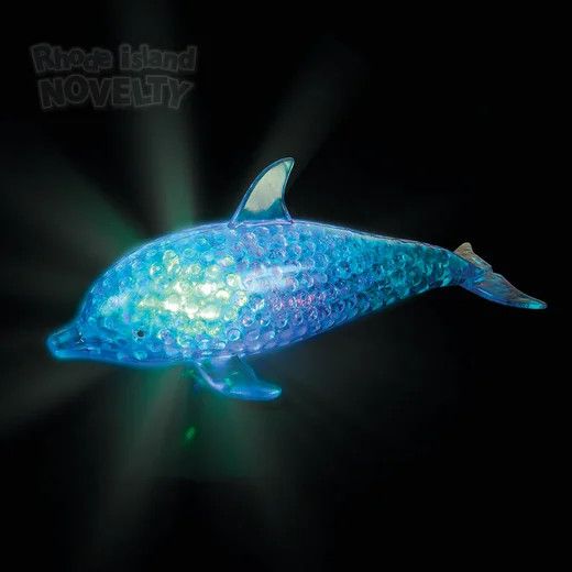 Squeezy Bead Dolphin Light Up 7.5" - Single