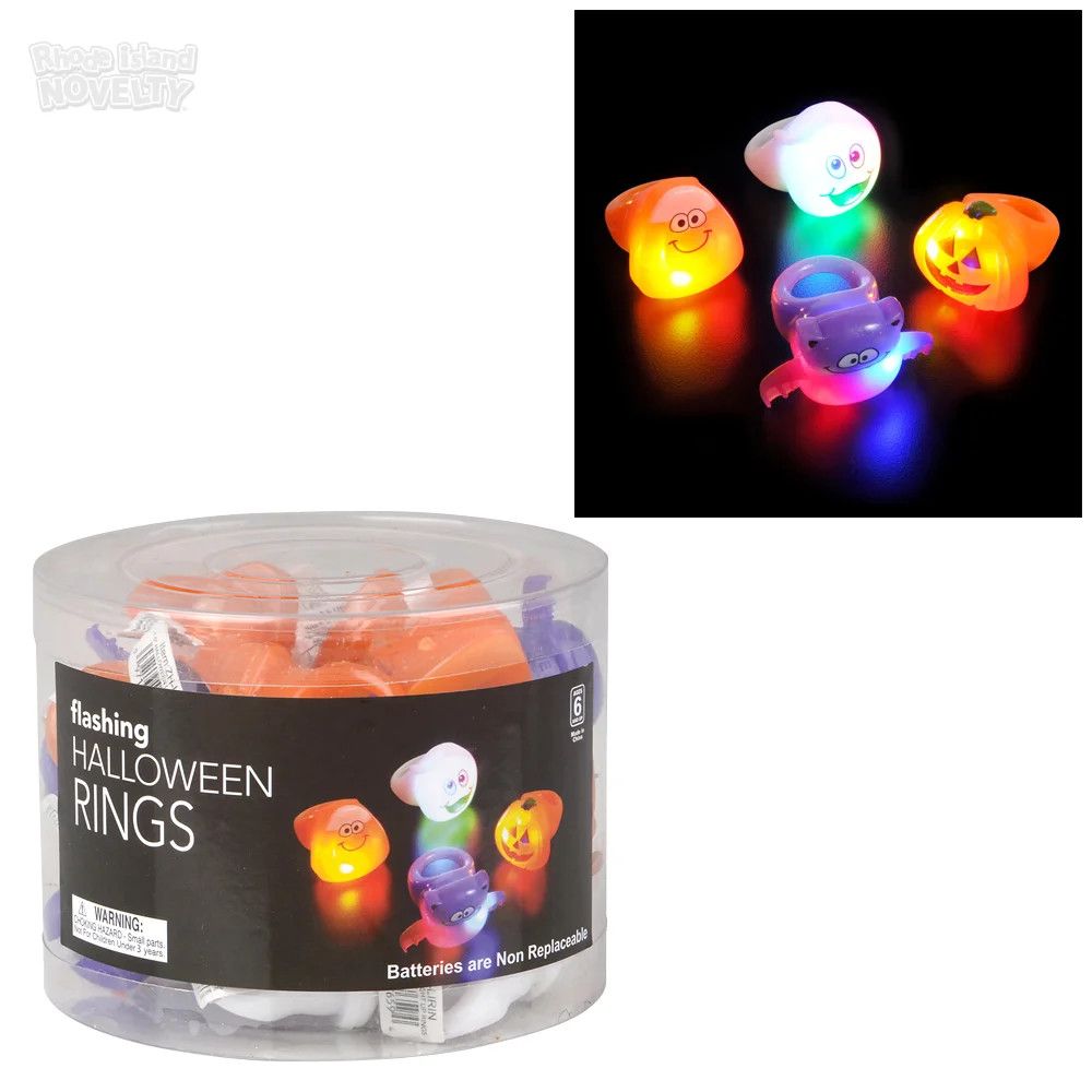 Halloween Light-Up Rings 24 Ct