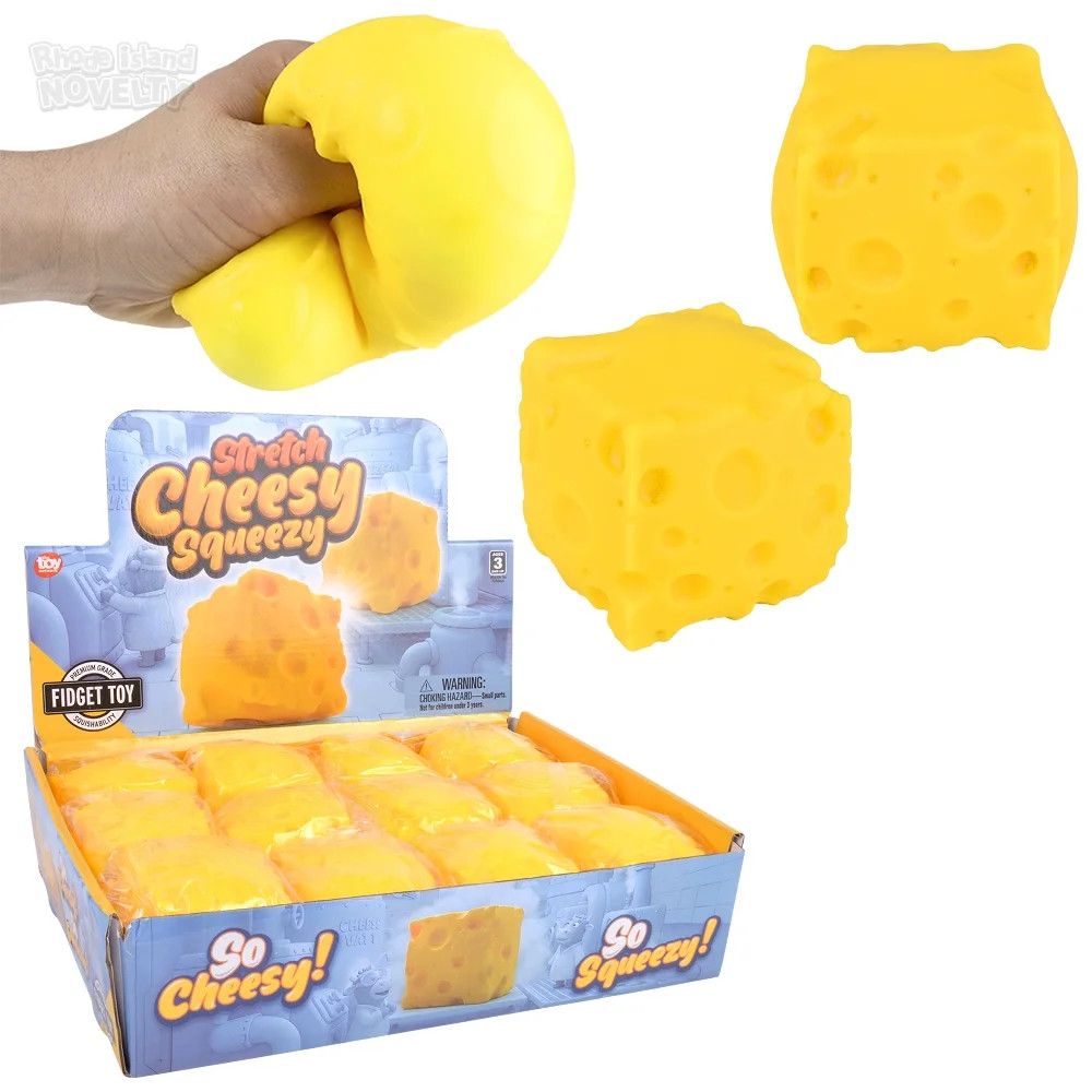 Squish and Stretch Cheese 2.33" - 12 Ct Box