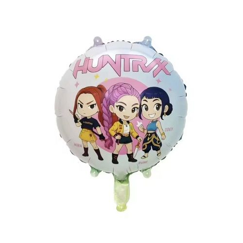 KPop Demon Hunters Huntrix- 18" Helium Filled Foil Balloon, Ribbon