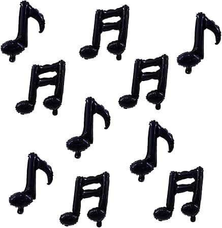Black Music Note - Air Fill Foil Balloon 14"