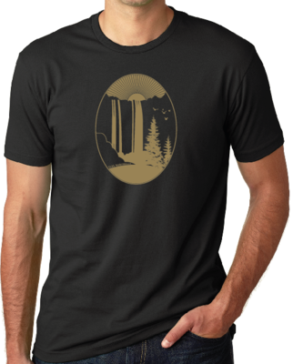Elke Robitaille Waterfall T-Shirt in Black (Unisex)