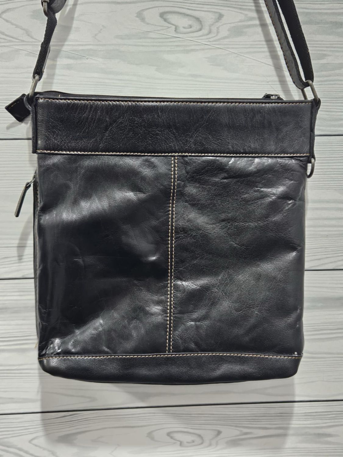 JACK GEORGES VOYAGER CROSSBODY BAG #7312 Genuine Leather.