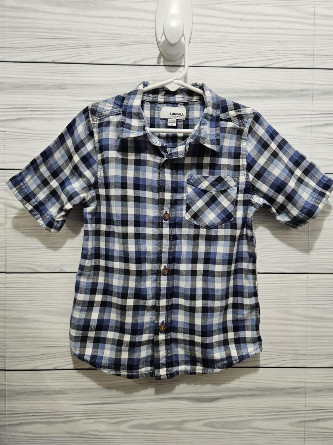 Boys Sonoma Sz 5 Short Sleeve Shirt