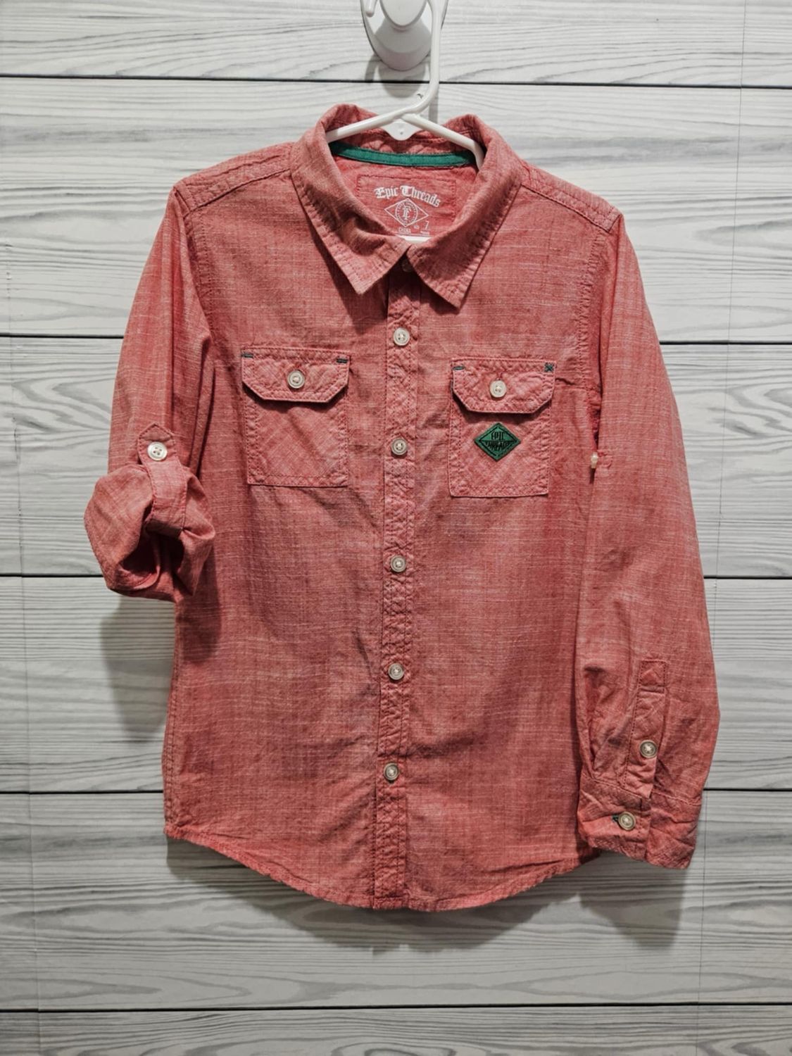 Boys EPIC THREADS BUTTON DOWN SHIRT Sz 7