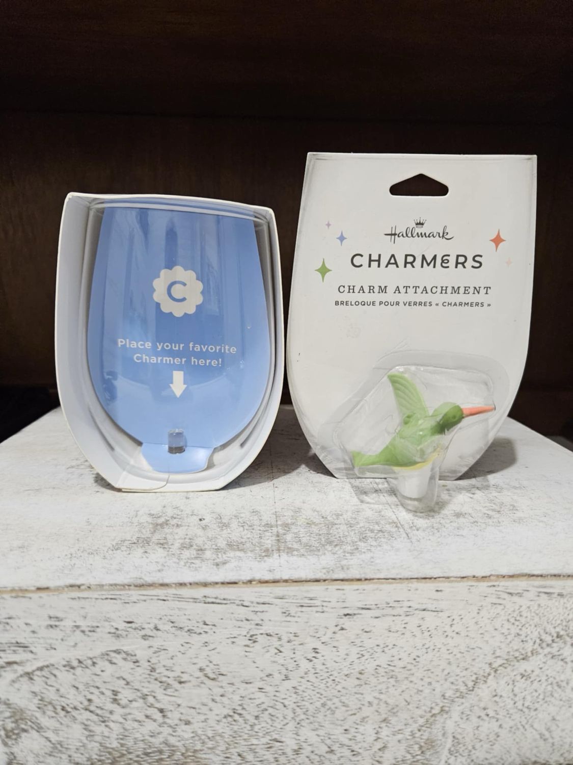 Brand New!! Charmers Stemless Contour Glass 20oz And A Charmers Hummingbird Silicone Charm MAKES A GREAT GIFT!!