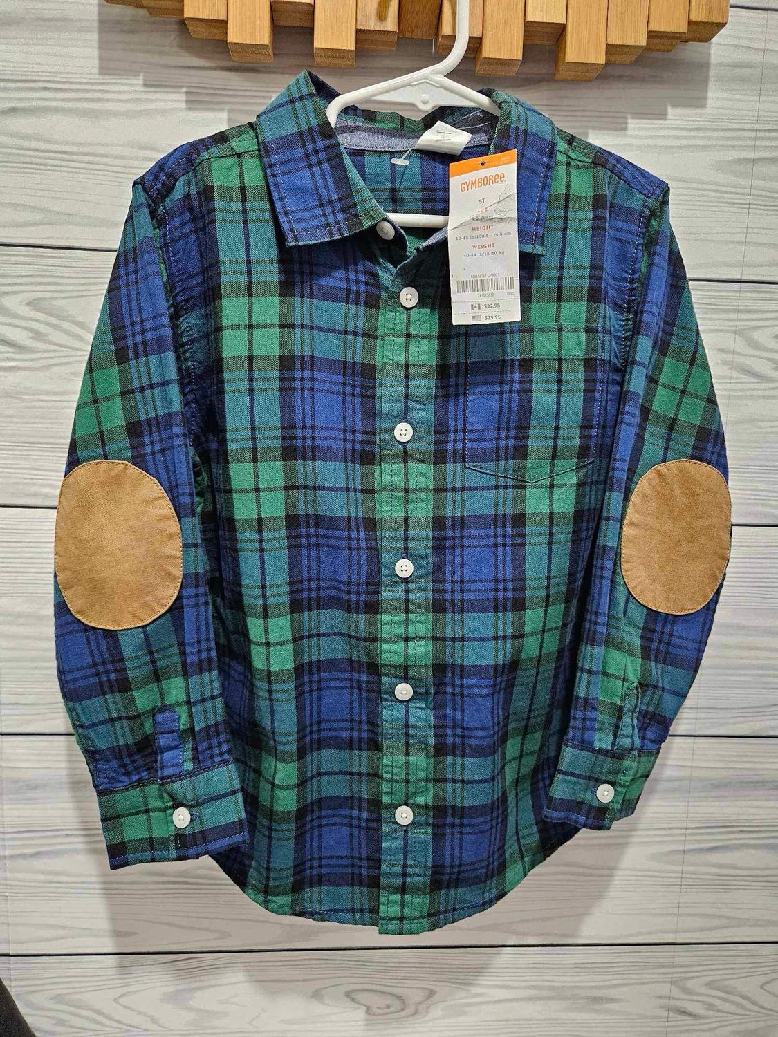 BRAND NEW… Gymboree 5T Plaid Long Sleeve Shirt