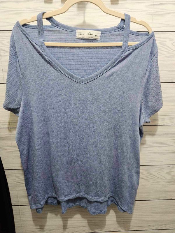 Womens French Laundry Short Sleeve Top Sz L