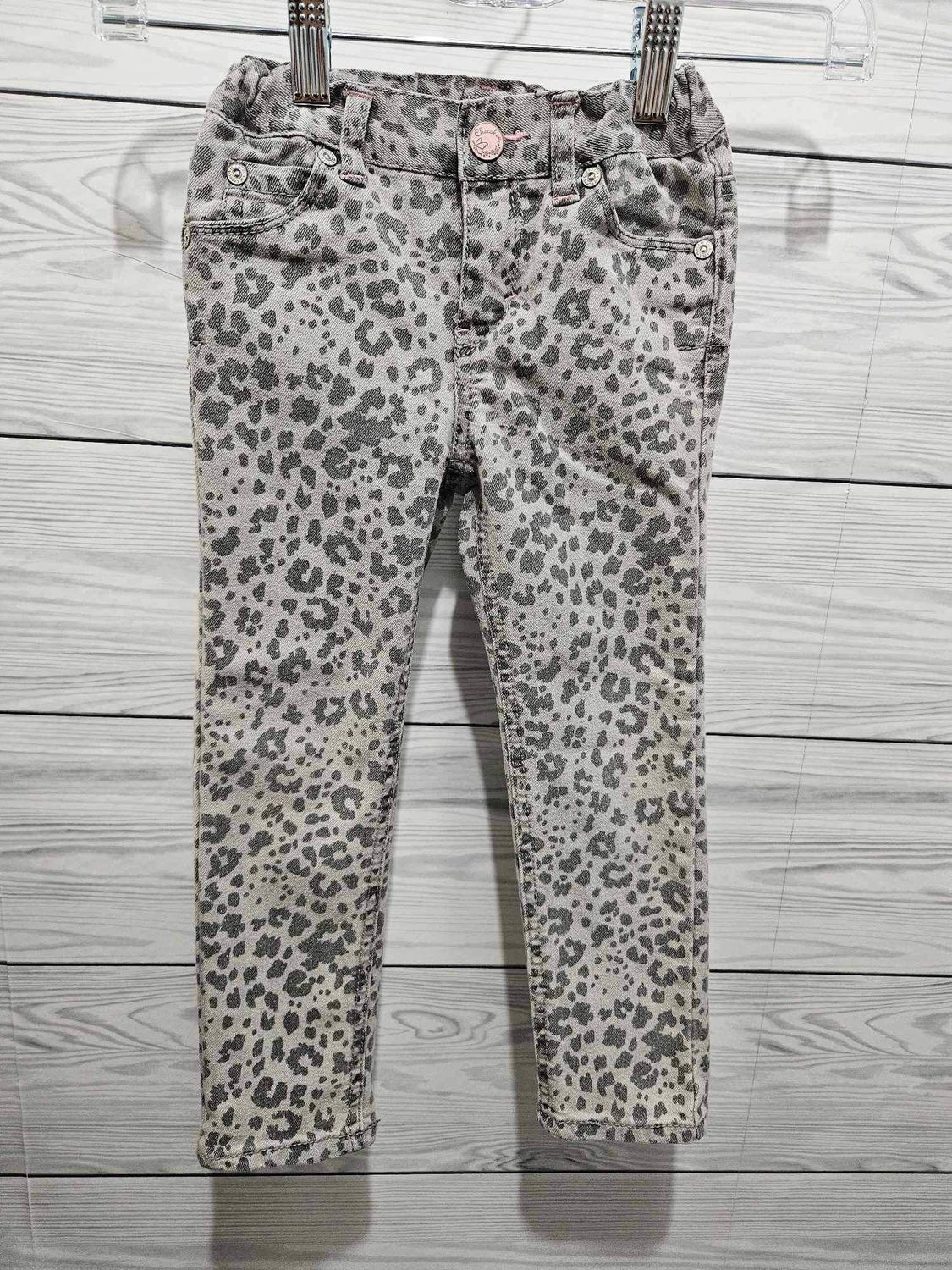 Girls Cherokee Leopard Print Jeans Sz 4T