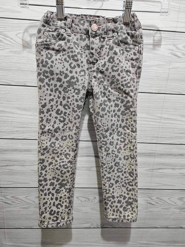 Girls Cherokee Leopard Print Jeans Sz 4T