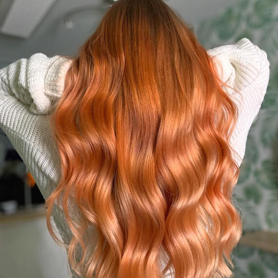 Copper Hair Extensions, Length: 16&quot;