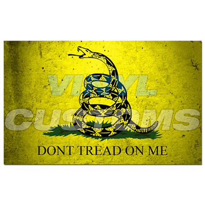 Don&#39;t Tread on Me Cement Vinyl Decal Sticker