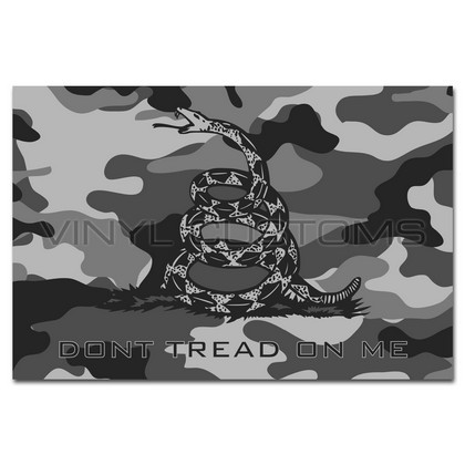Don&#39;t Tread on Me Camouflage Vinyl Decal Sticker