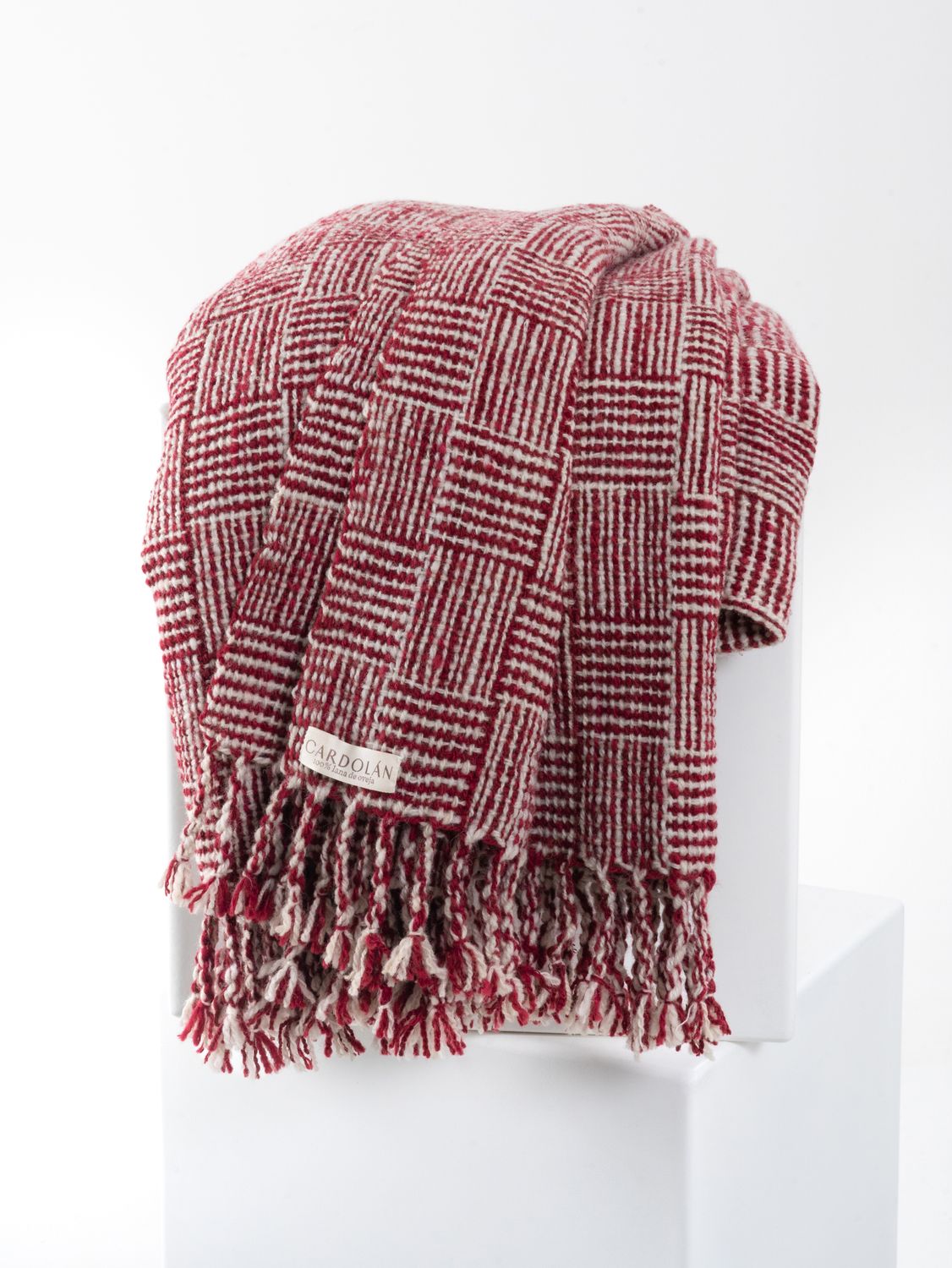 Crimson Haven Wool Blanket
