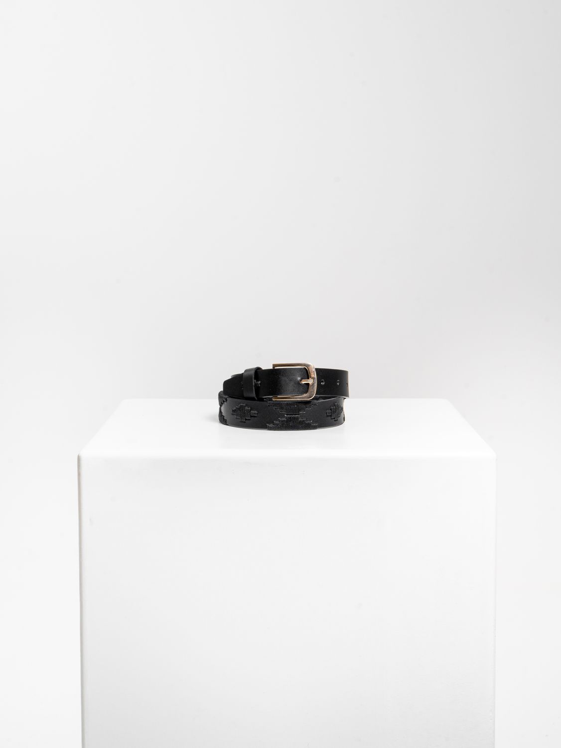Midnight Elegance Leather Belt