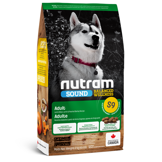 NUTRAM S9 LAMB &amp; RICE ADULT DOG X 2KG