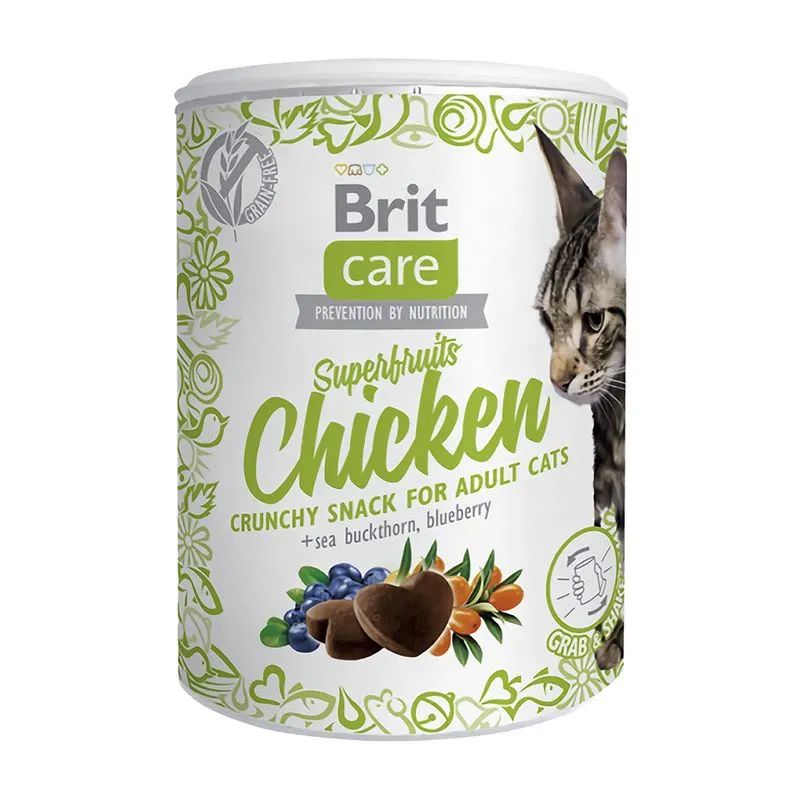 BRIT CARE CAT SNACK SUPERFRUITS CHICKEN 100 G