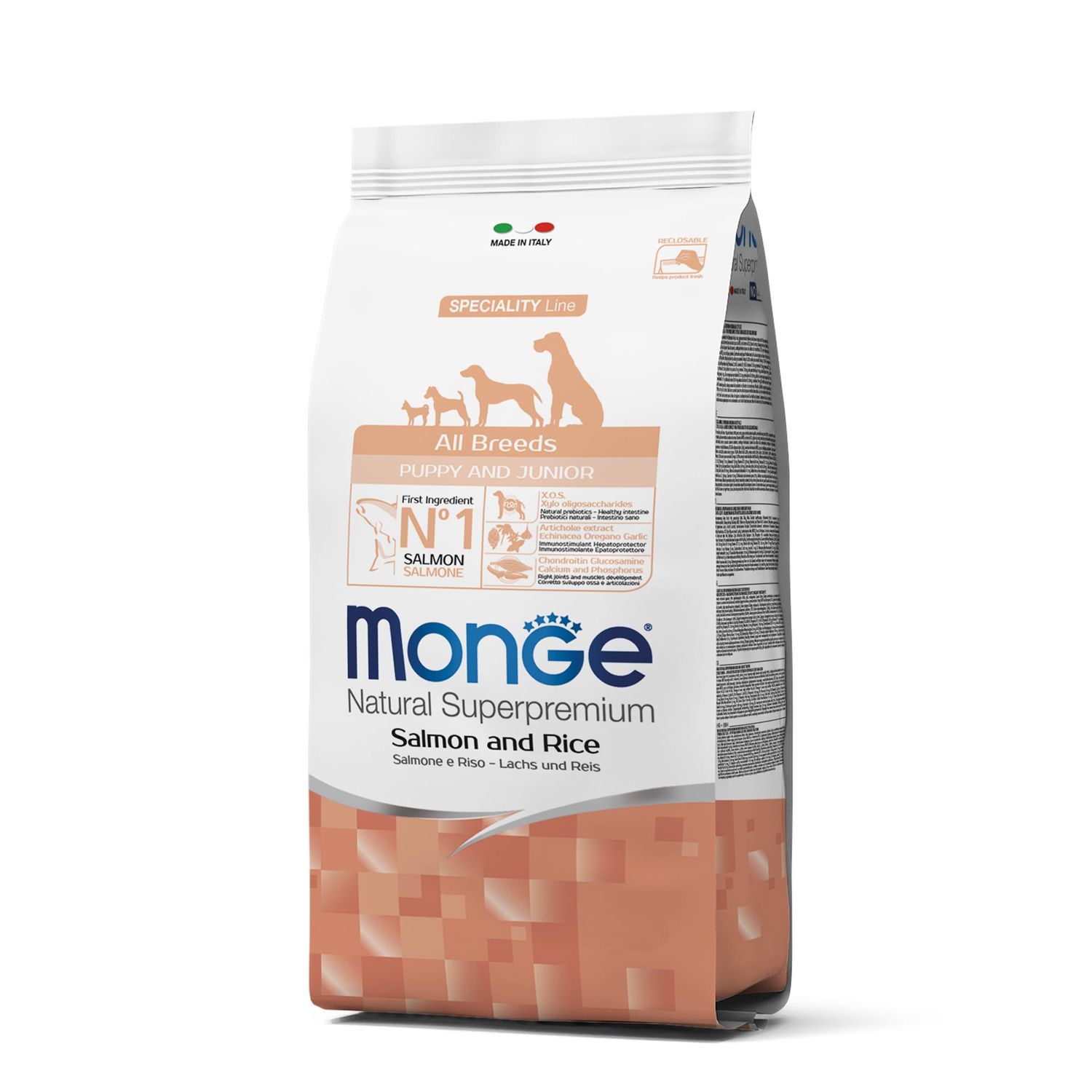 MONGE PUPPY ALL BREEDS SALMON Y ARROZ 2.5Kg