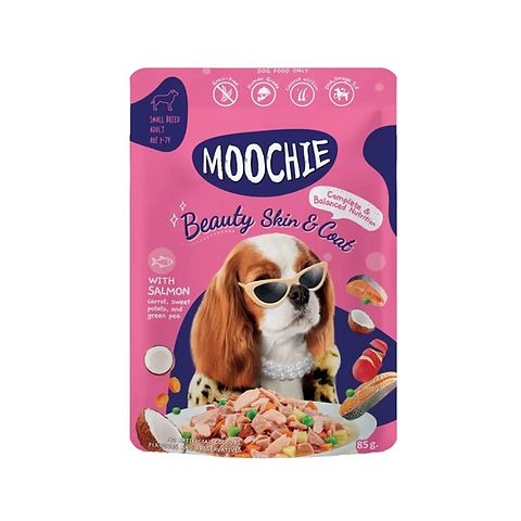 MOOCHIE DOG BENEFITS POUCH 85GR-BEAUTY SKIN&amp;COAT