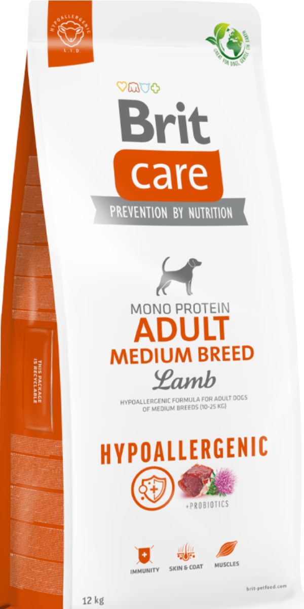 BRIT CARE ADULT MEDIUM B. LAMB 12KG