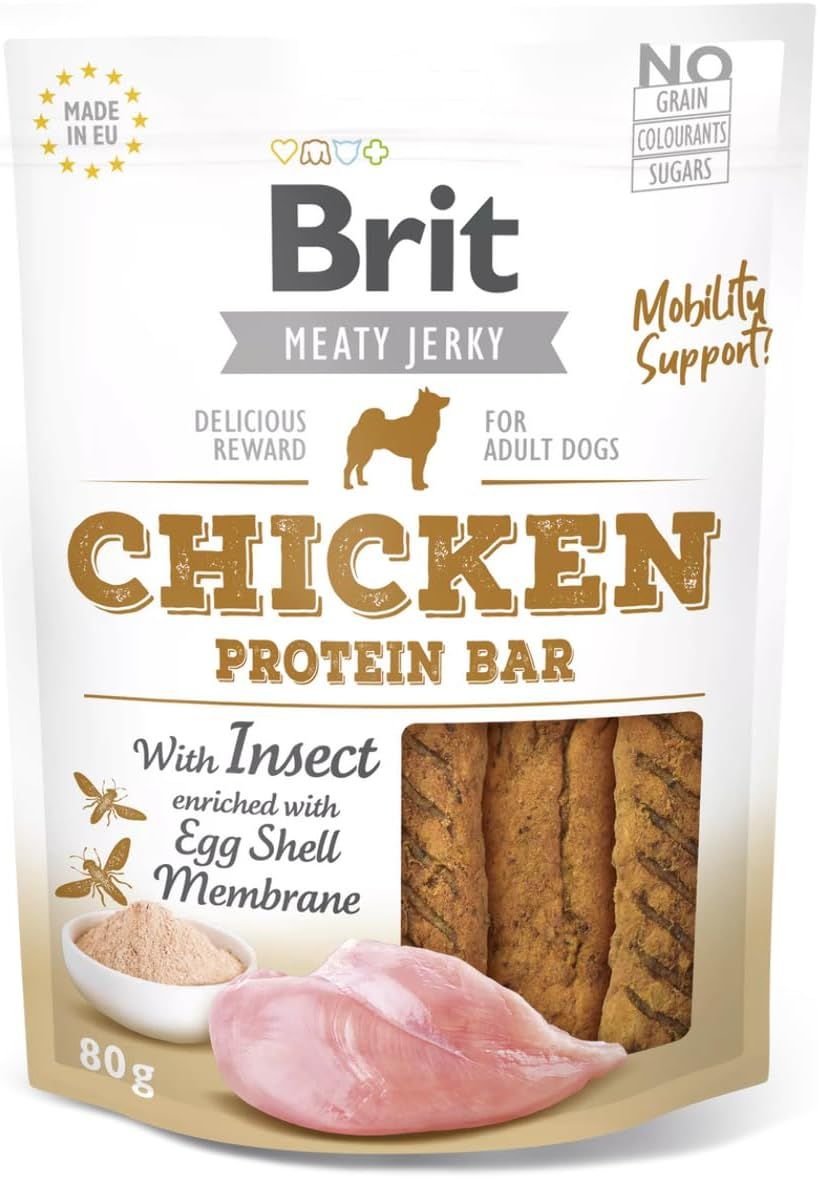 BRIT JERKY CHICKEN PROTEIN BAR WITH INSECT 80GR