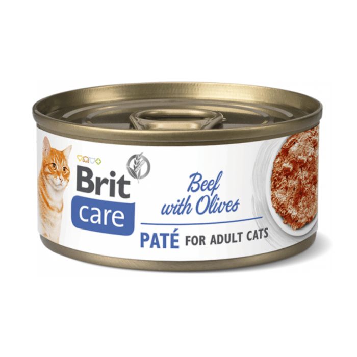 BRIT CARE CAT BEEF PATE WITH OLIVES 70GR