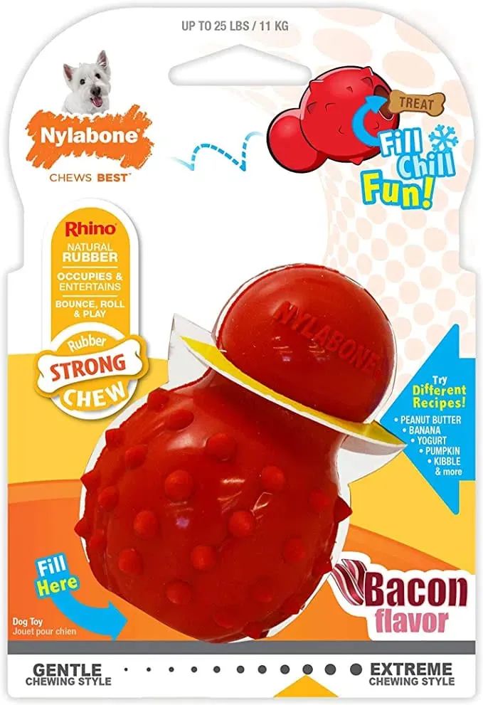 NYLABONE STRONG CHEW CONE, BACON-REG.