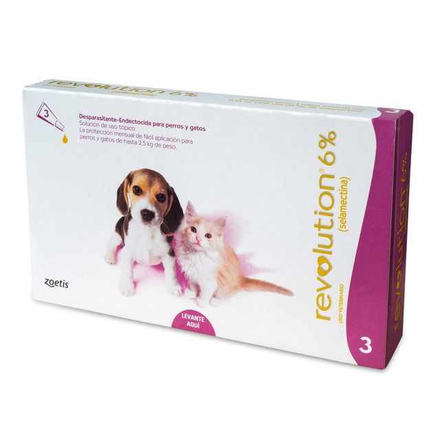 REVOLUTION (HASTA 2.5KG) 6% x 0.25ml