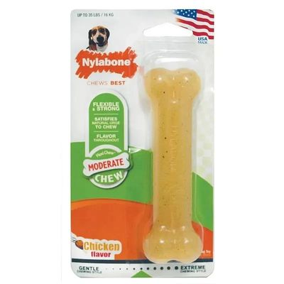 NYLABONE FLEXI CHEW BONE, CHICKEN-WOLF