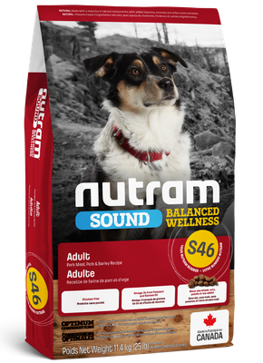 NUTRAM S46 SOUND ADULT PORK DOG FOOD 11.4 KG