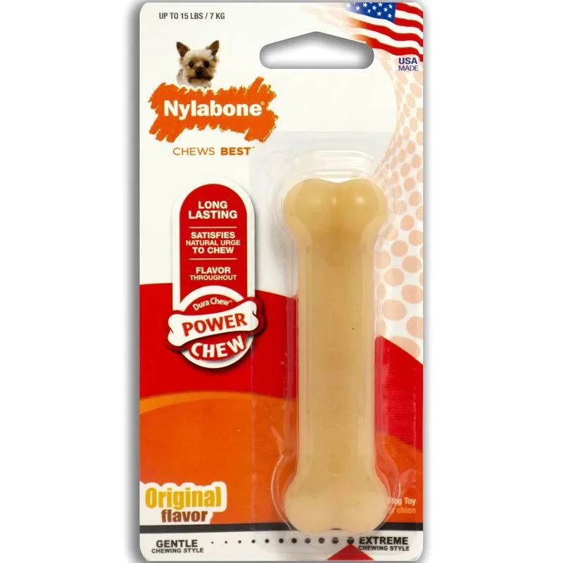 NYLABONE POWER CHEW BONE-ORIG PETITE