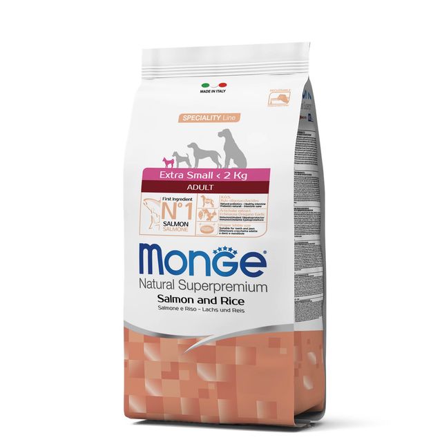 MONGE ADULT EXTRA SMALL SALMON Y ARROZ 2.5Kg