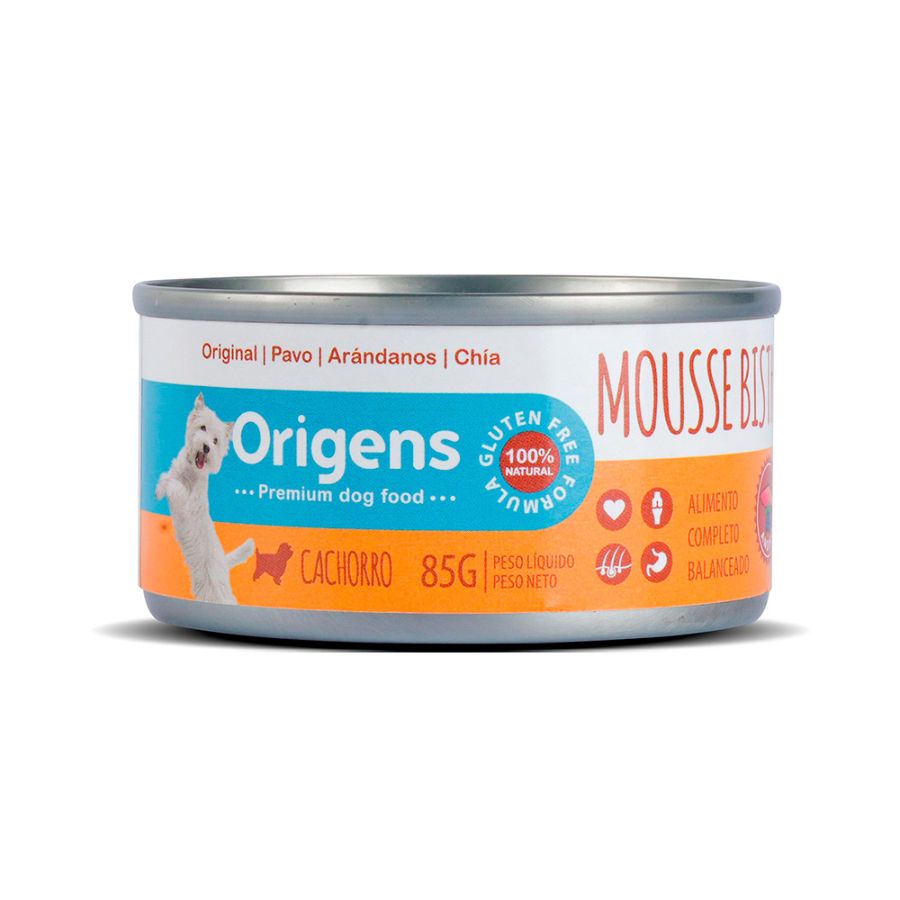 MOUSSE BISTRO ANDINO PAVO/ARANDANOS/CHIA - CACHORRO 85GR