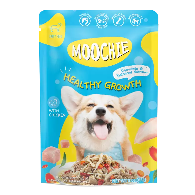 MOOCHIE DOG BENEFITS POUCH 85GR-HEALTHY GROWTH