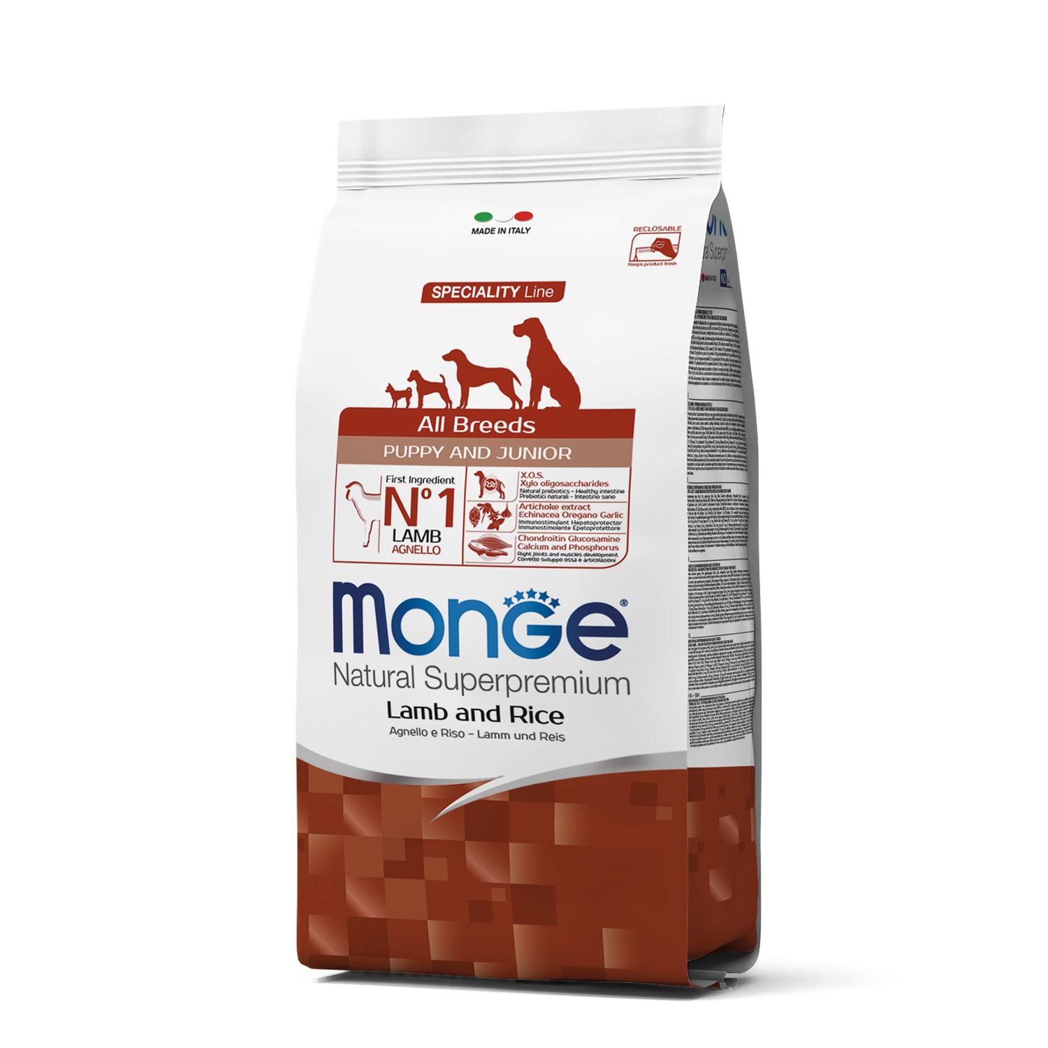 MONGE PUPPY ALL BREEDS CORDERO Y ARROZ 2.5Kg