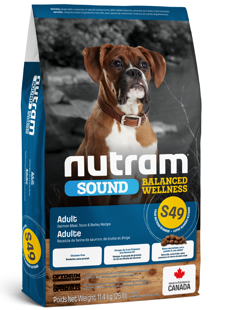 NUTRAM S49 SOUND ADULT SALMON DOG FOOD 11.4 KG