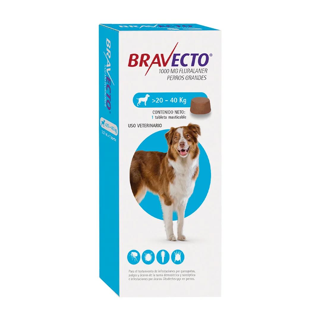 BRAVECTO 1000 MG 20 A 40 KG