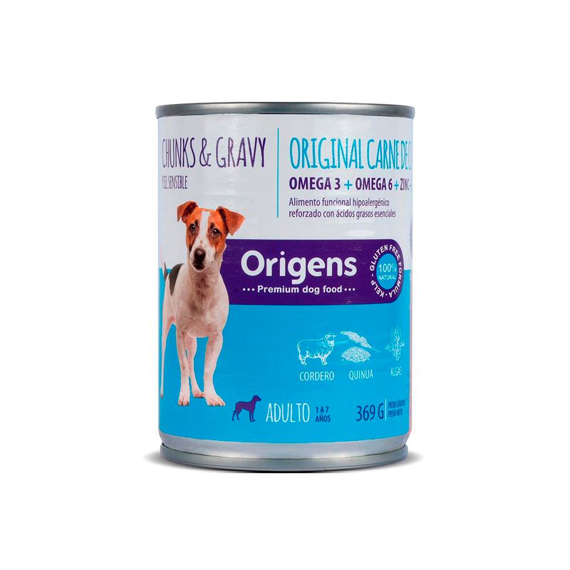TROCITOS CORDERO QUINUA Y VEG. 369GR - ADULTO PIEL SENSIBLE