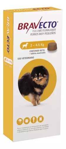 BRAVECTO 112.5 MG DE 2 A 4.5 KG