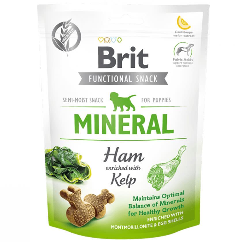 BRIT CARE DOG FUNCTIONAL SNACK MINERAL HAM FOR PUPPIES 150GR